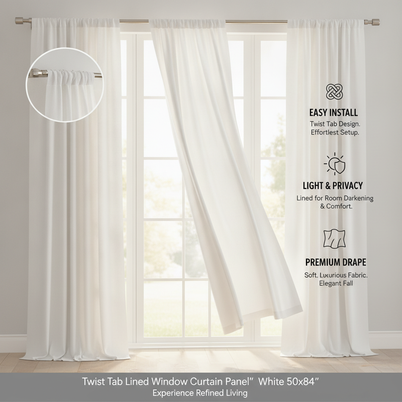 1PCS White Polyester Twist Tab - Privacy Filter 2Pack reseña y precio
