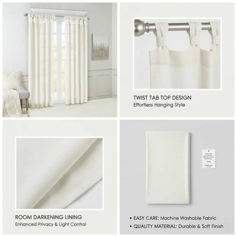 1PCS White Polyester Twist Tab - Privacy Filter 2Pack reseña y precio