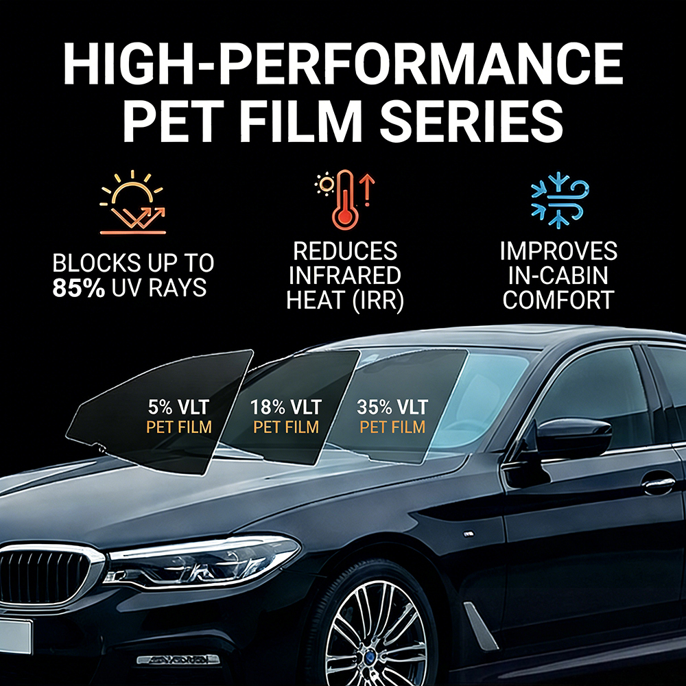 2m/5m 5/18/35 Percent VLT Car  - Glass Protector Auto reseña y precio