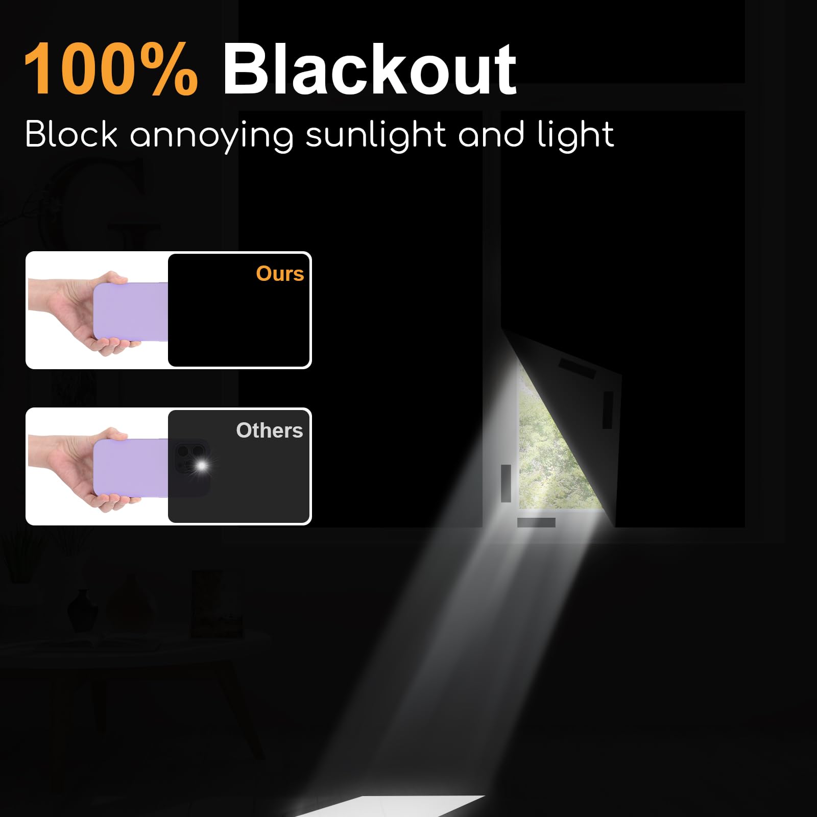 100% Blackout Curtain Darkest  - Privacy Screen Protector reseña y precio