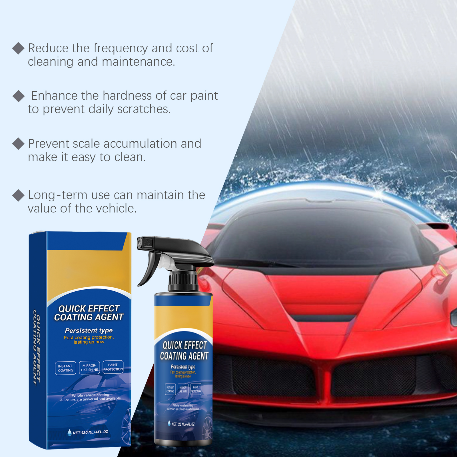 Car Quick Coating Agent Spray  - Nano Liquid Coating reseña y precio