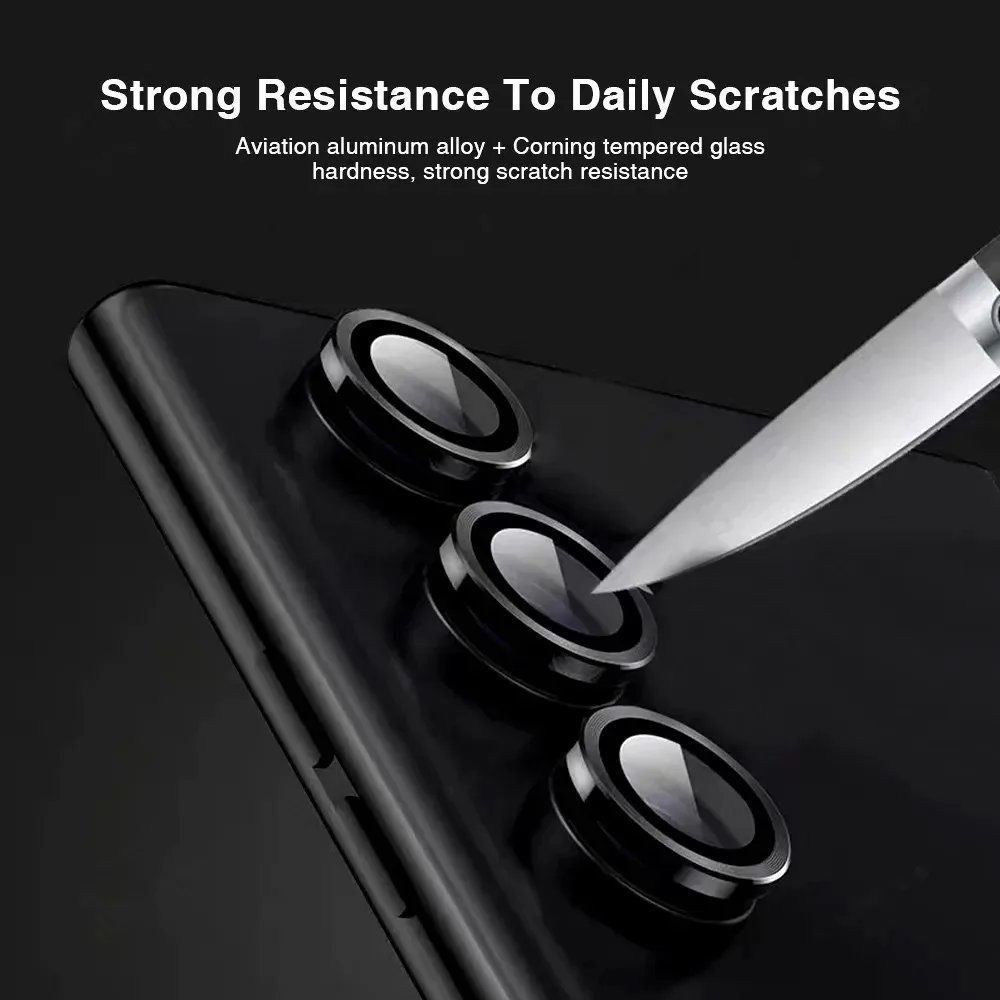 Metal Camera Lens Protector Fo - Tempered Glass Screen 9H reseña y precio