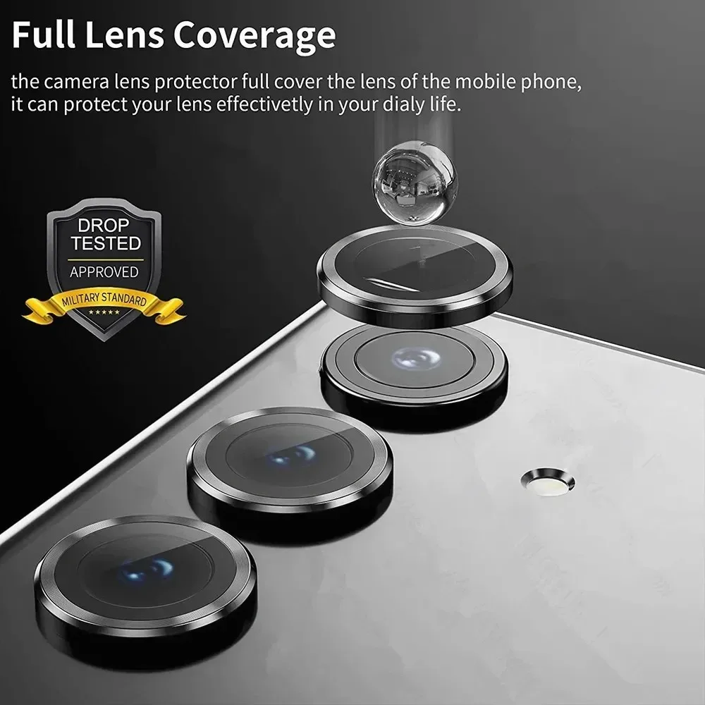 Metal Camera Lens Protector Fo - Tempered Glass Screen 9H reseña y precio