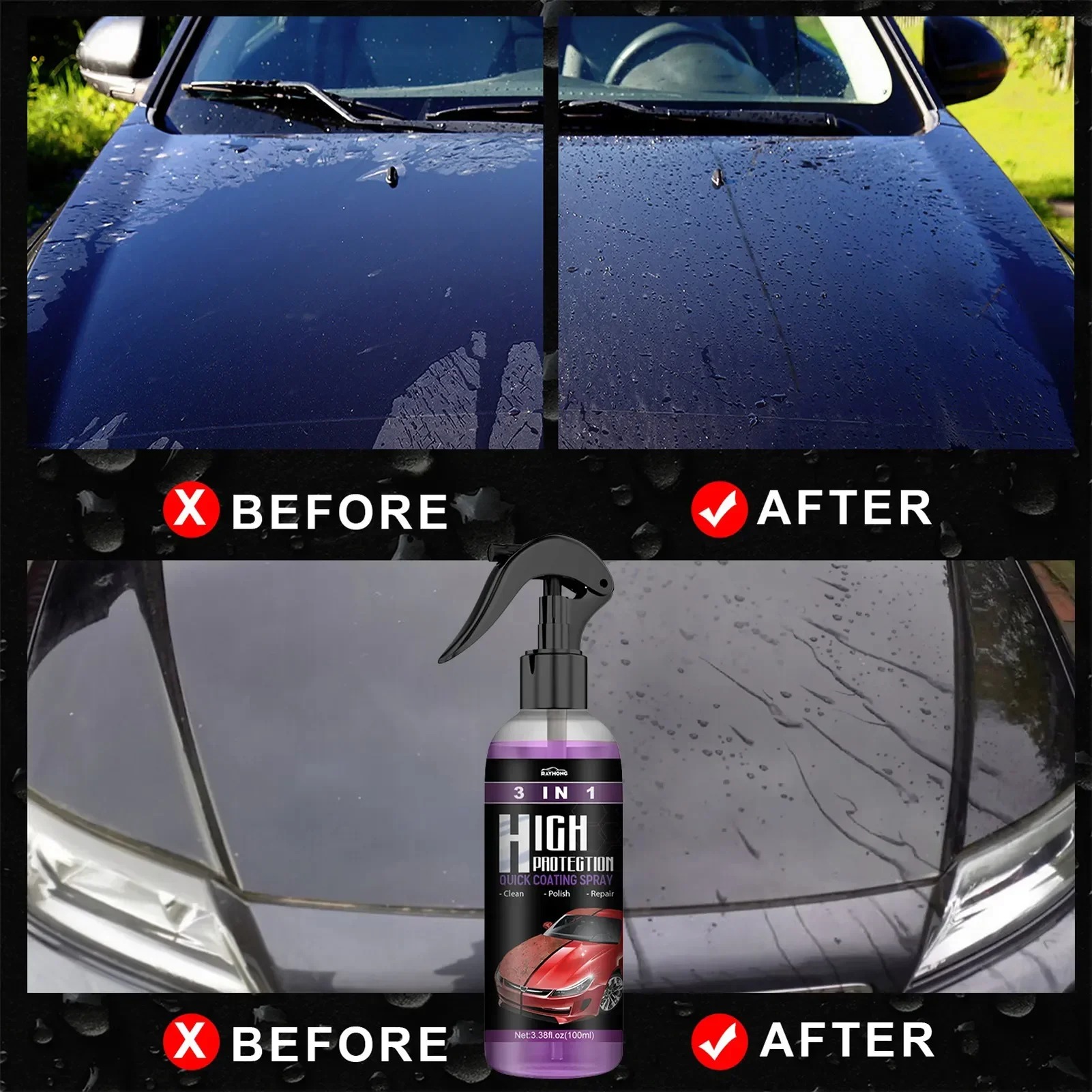 3 in 1 Car Ceramic Liquid Coat - Nano Liquid Coating reseña y precio
