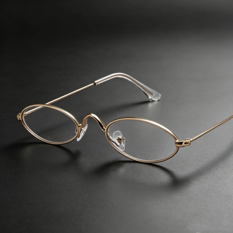Y2K Small Oval Metal Glasses W - Anti Blue Light Film reseña y precio