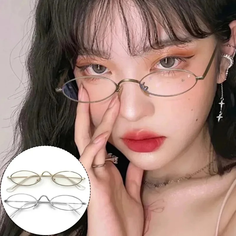 Y2K Small Oval Metal Glasses W - Anti Blue Light Film reseña y precio