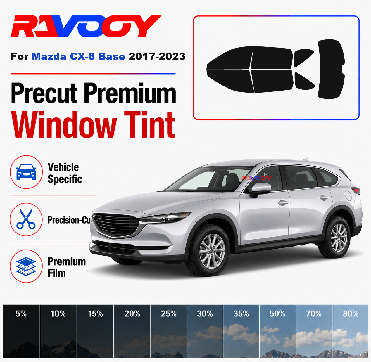 Premium Precut Window Tint Kit - Privacy Screen Protector reseña y precio
